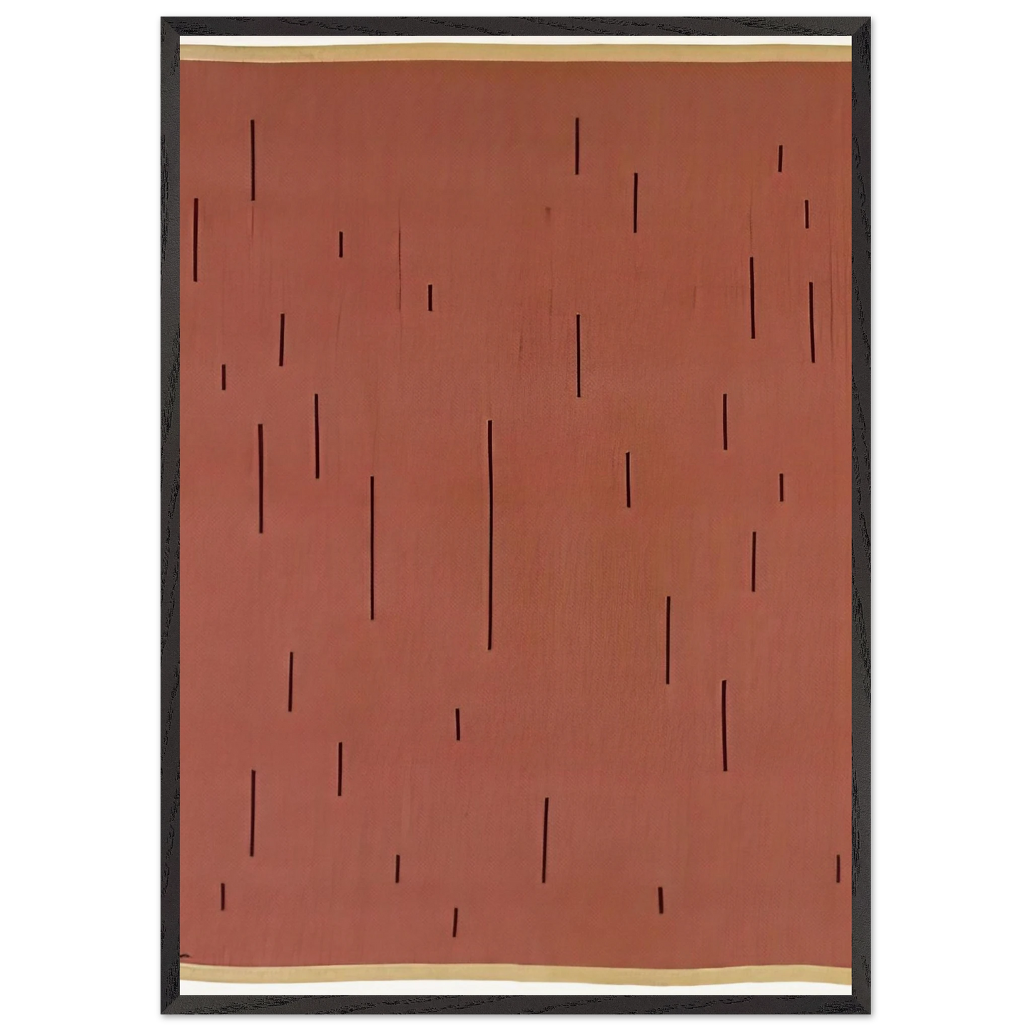 WITH VERTICALS 1946 - Anni Albers 70x100 cm / 28x40 inches Framed Art Print – Black Wooden Frame
