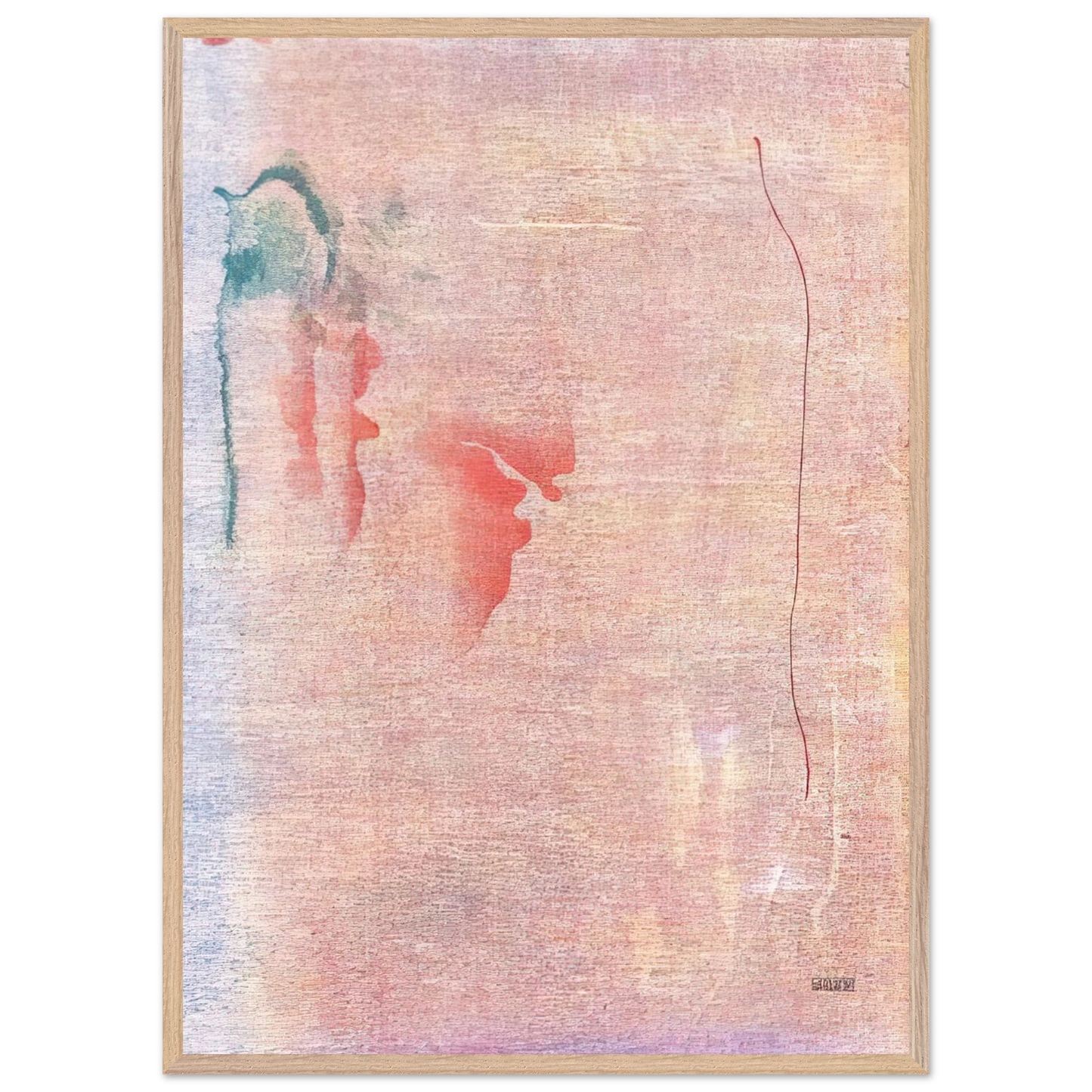 Helen Frankenthaler - Cedar Hill - 1983 Wall art - 28x43  cm / XL (11x17 inches) - Premium Wooden Framed Poster With Fine Art Paper-canvas - Wood frame