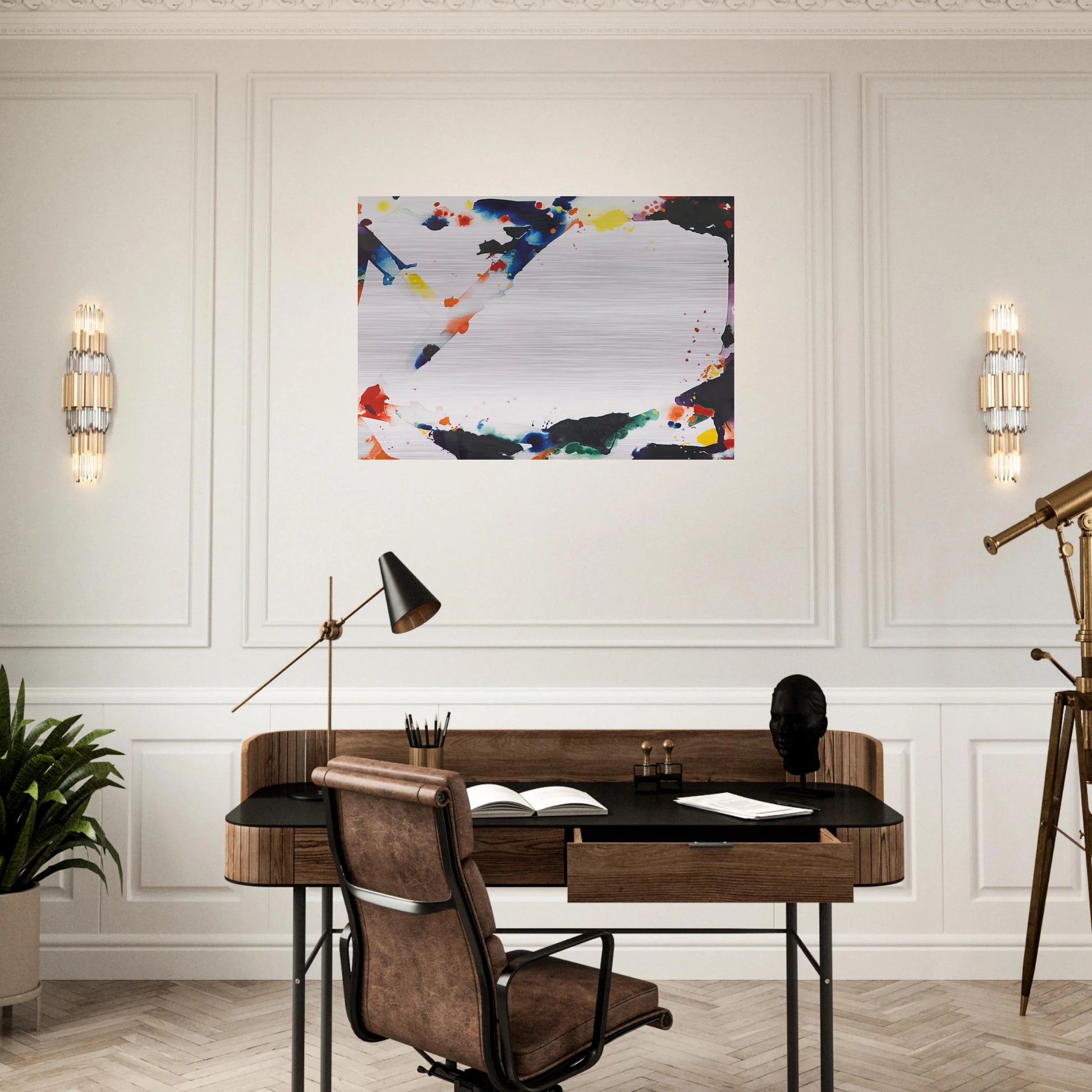 Angel Trails - Sam Francis Brushed Aluminum Print - 70x100 cm / 28x40 inches | Sam Francis Aluminum Print | Sam Francis Prints