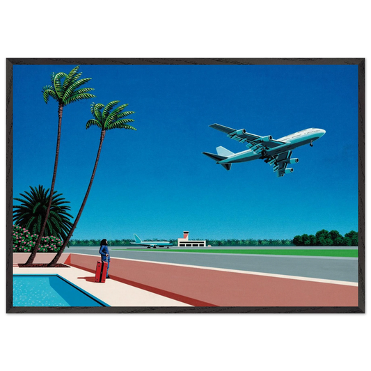 Finest B-R-E-E-Z-E Takeoff - Hiroshi Nagai 70x100 cm / 28x40 inches Framed Art Print – Black Wooden Frame