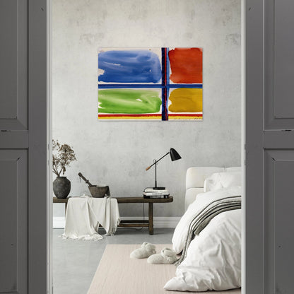 Fensterkreuz II - 1966 - Blinky Palermo Brushed Aluminum Print - 70x100 cm / 28x40 inches | Blinky Palermo Aluminum Print | Blinky Palermo Prints