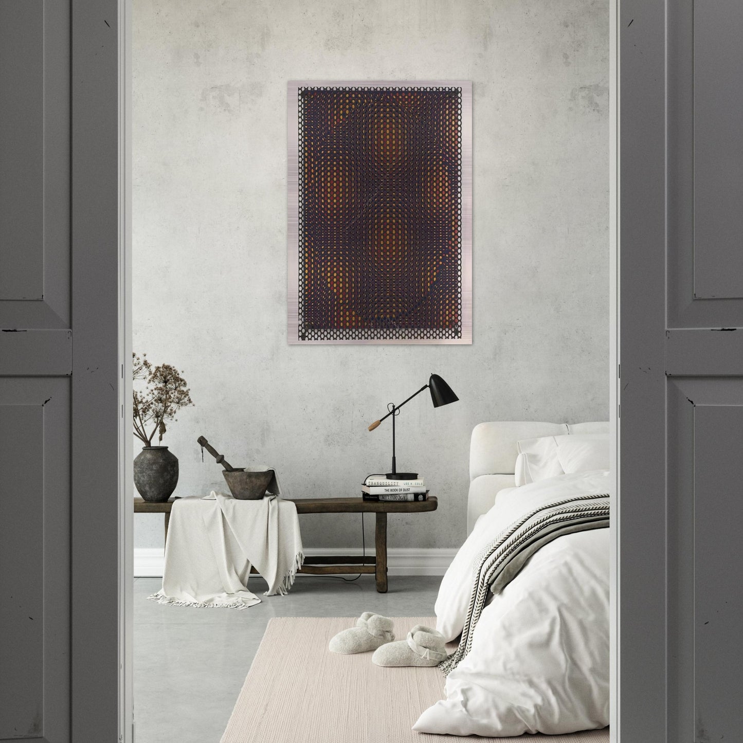 Círculo rojo y amarillo - 1970 - Antonio Asis Brushed Aluminum Print - 70x100 cm / 28x40 inches | Antonio Asis Aluminum Print | Antonio Asis Prints