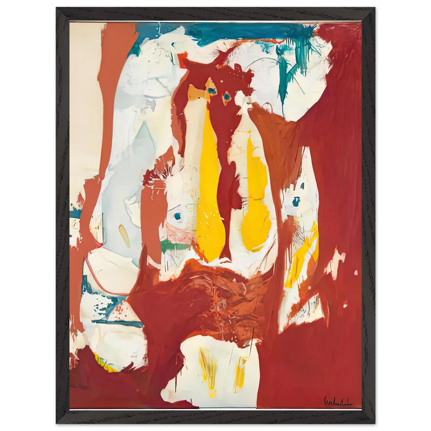Helen Frankenthaler - The Red Sea, 1959- Wall Art - 30x40 cm / 12x16 inches - Fine Art Poster-canvas - -