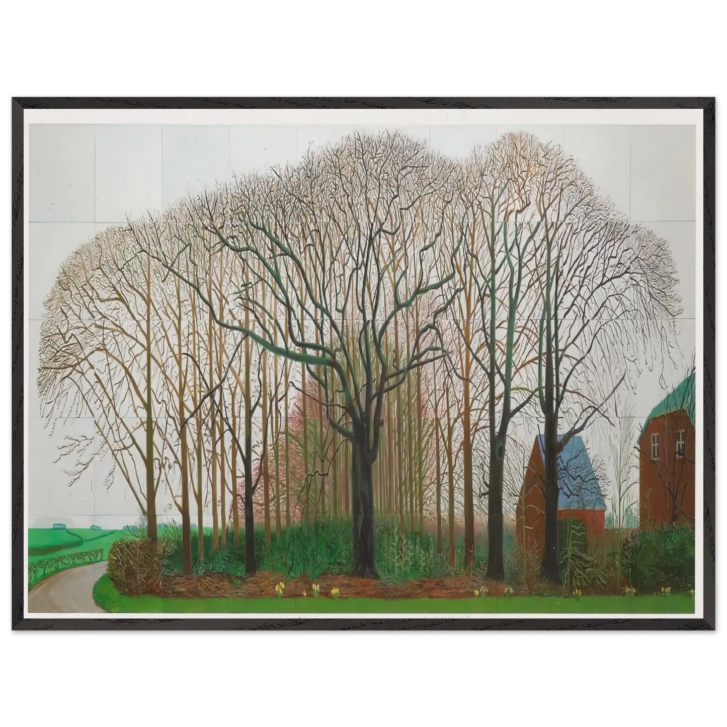 David Hockney - David Hockney Wall art - 30x45 cm / 12x18 Inches - Premium Wooden Framed Poster With Fine Art Paper - Black frame