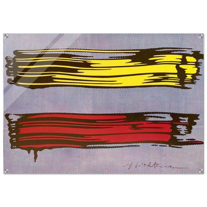 YELLOW AND RED BRUSHSTROKES 1966 - Roy Lichtenstein Acrylic Print - 70x100 cm / 28x40″ inches | Roy Lichtenstein Wall Art | Roy Lichtenstein Prints