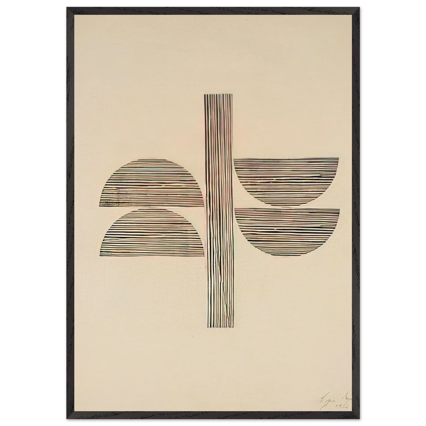 Tecelar - 1956 - Lygia Pape 70x100 cm / 28x40 inches Framed Art Print – Black Wooden Frame