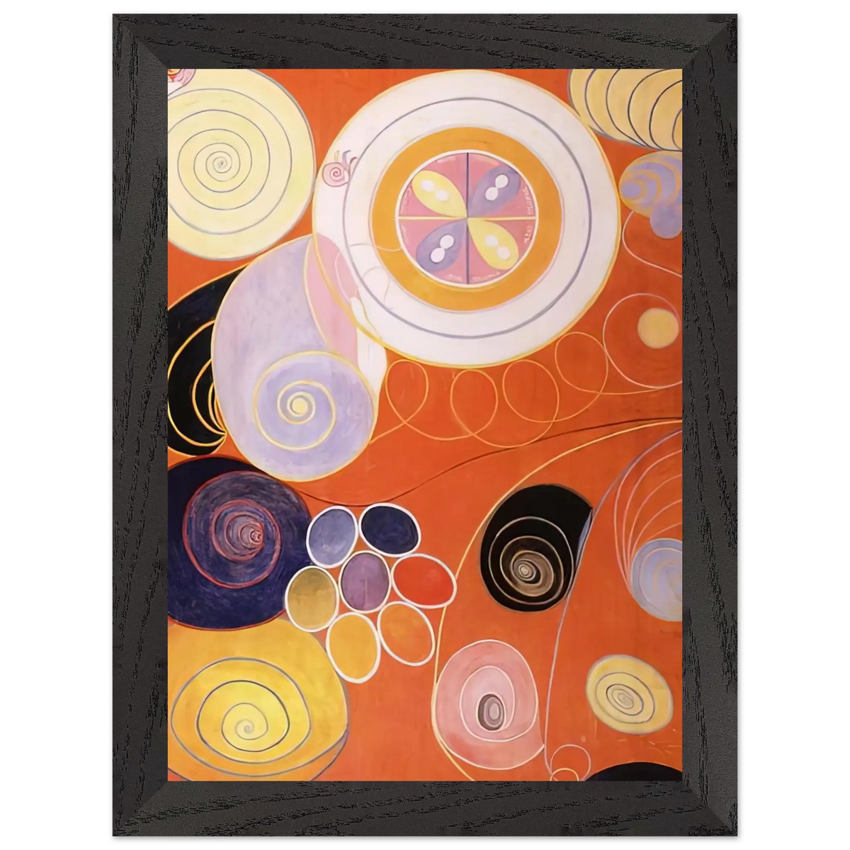 Hilma af Klint - THEY TENS MAINSTAY IV 1907 Wall art - A3 (29.7 x 42  cm) - Premium Wooden Framed Poster With Fine Art Paper - White frame