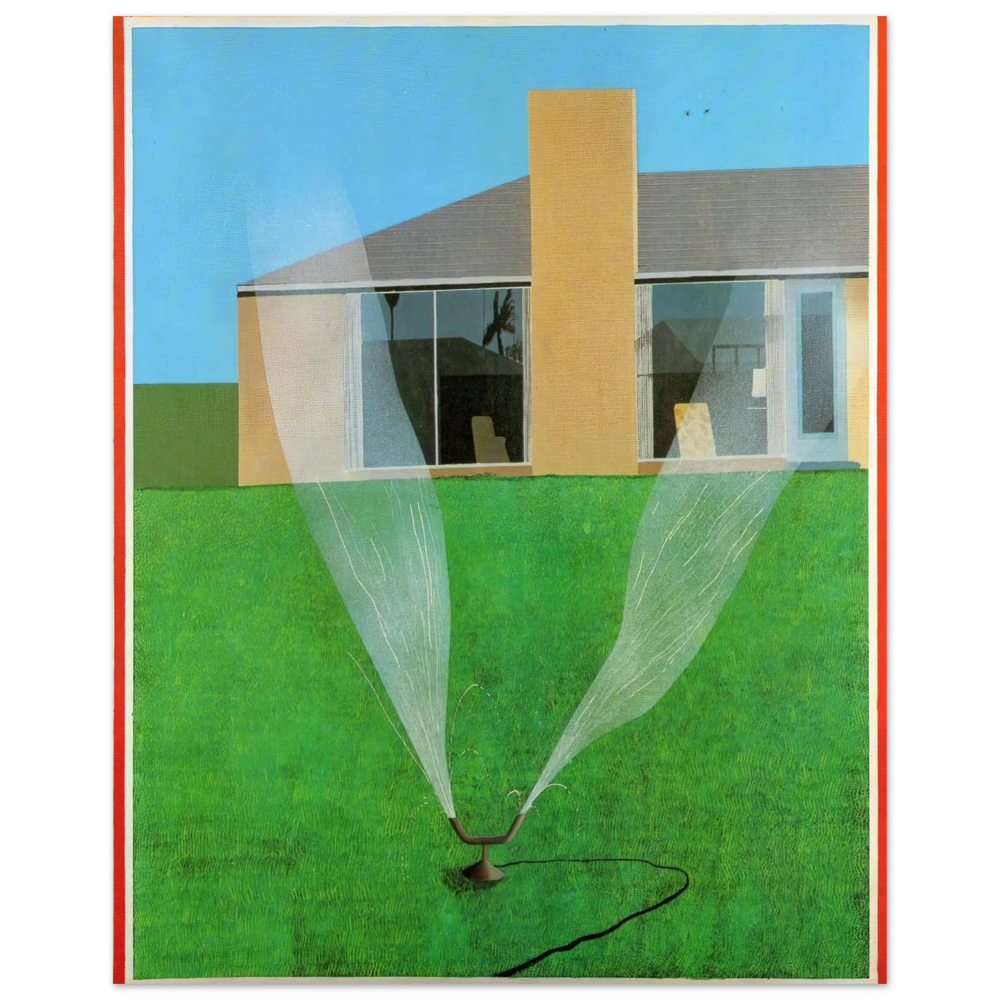David Hockney - David Hockney Wall art - 45x60 cm / 18x24 inches - Premium Wooden Framed Poster With Fine Art Paper-canvas - White frame