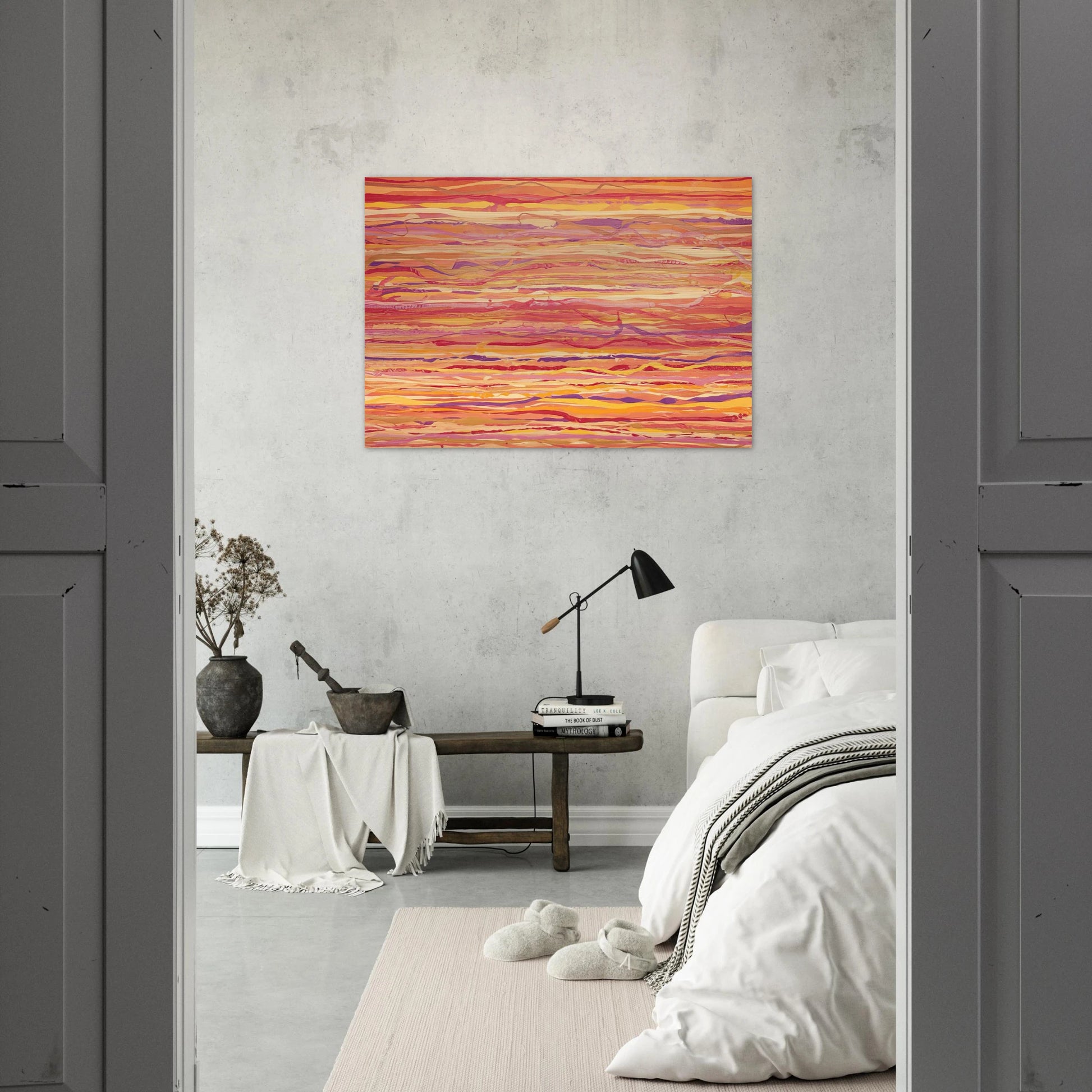All Over Pour Painting - 1969 - Ronnie Landfield Brushed Aluminum Print - 70x100 cm / 28x40 inches | Ronnie Landfield Aluminum Print | Ronnie Landfield Prints