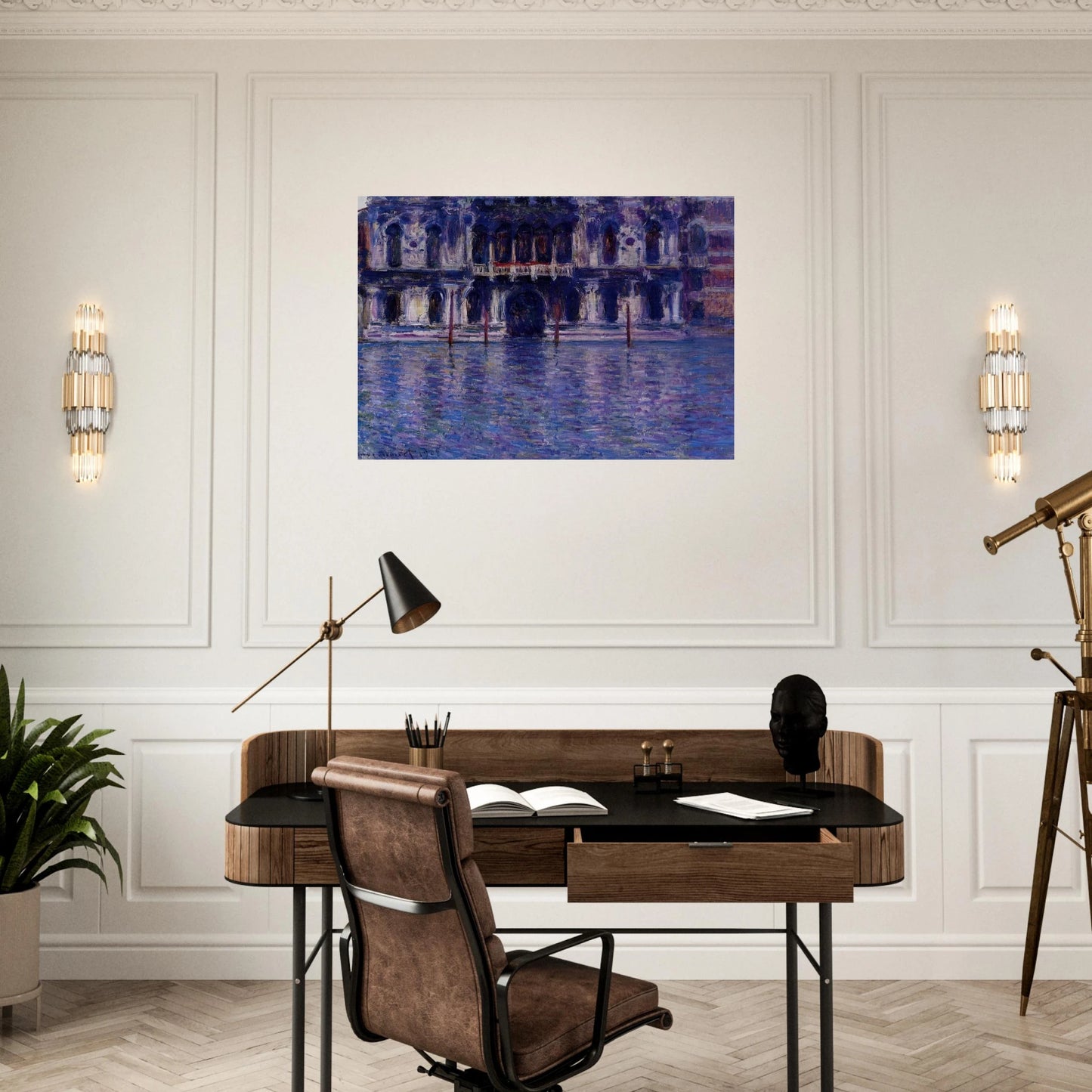 Palazzo Contarini - claude monet Brushed Aluminum Print - 70x100 cm / 28x40 inches | claude monet Aluminum Print | claude monet Prints