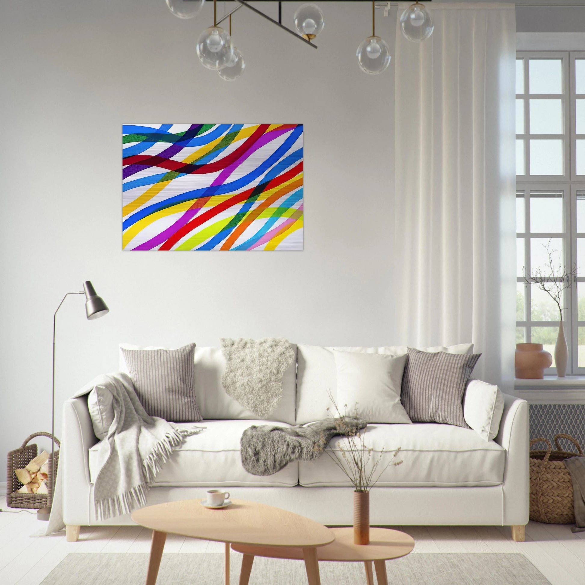 Untitled - 1990 - Piero Dorazio Brushed Aluminum Print - 70x100 cm / 28x40 inches | Piero Dorazio Aluminum Print | Piero Dorazio Prints