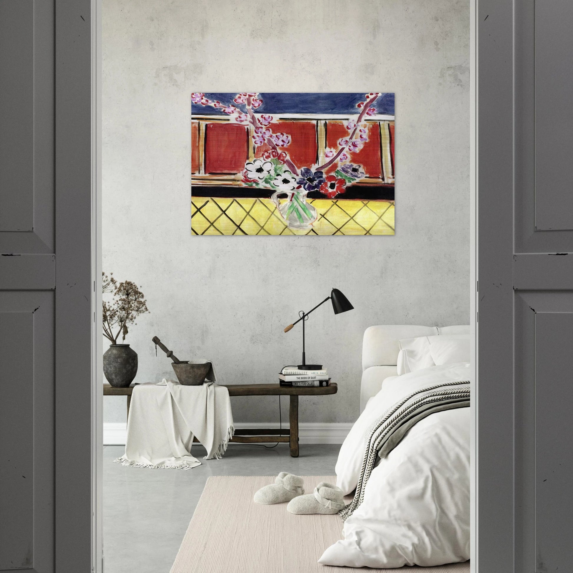 ANEMONES AND PEACH BLOSSOMS 1944 - Henri Matisse Brushed Aluminum Print - 70x100 cm / 28x40 inches | Henri Matisse Aluminum Print | Henri Matisse Prints