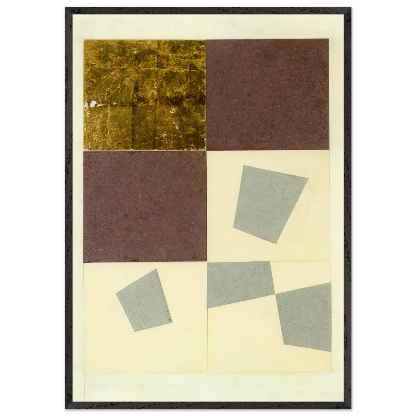 Geometric Collage - Jean Arp 70x100 cm / 28x40 inches Framed Art Print – Black Wooden Frame