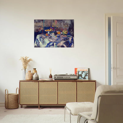 VASE BOTTLE AND FRUIT 1906 - Henri Matisse Brushed Aluminum Print - 70x100 cm / 28x40 inches | Henri Matisse Aluminum Print | Henri Matisse Prints