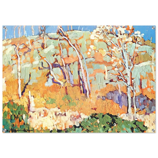 Patterned Hillside - 1918 - Frank Johnston Acrylic Print - 70x100 cm / 28x40″ inches