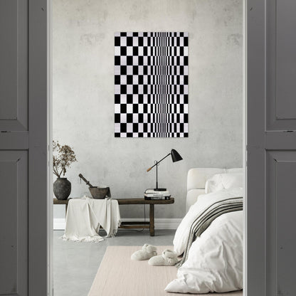 MOVEMENT IN SQUARES 1961 - Bridget Riley Brushed Aluminum Print - 70x100 cm / 28x40 inches | Bridget Riley Aluminum Print | Bridget Riley Prints