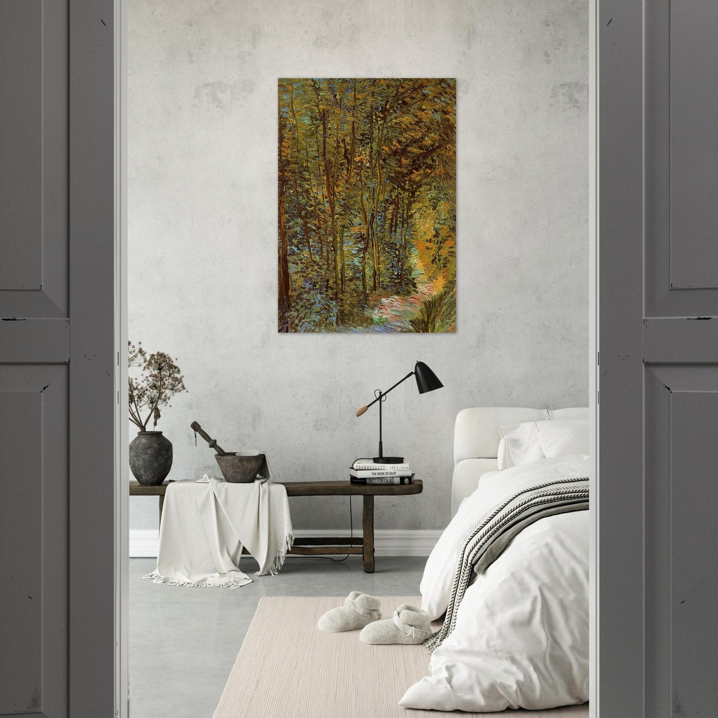 Path in the Woods - Vincent van Gogh Brushed Aluminum Print - 70x100 cm / 28x40 inches | Vincent van Gogh Aluminum Print | Vincent van Gogh Prints