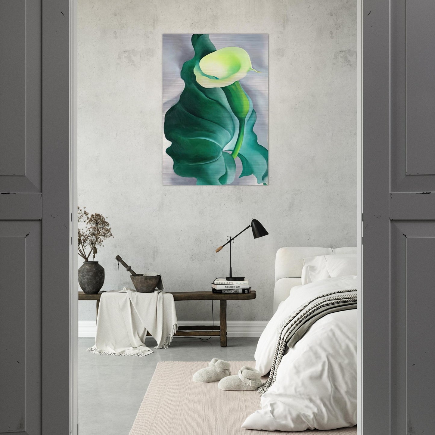 Calla Lily  Lily-Yellow No. 2  - Georgia O'Keeffe Brushed Aluminum Print - 70x100 cm / 28x40 inches | Georgia O'Keeffe Aluminum Print | Georgia O'Keeffe Prints