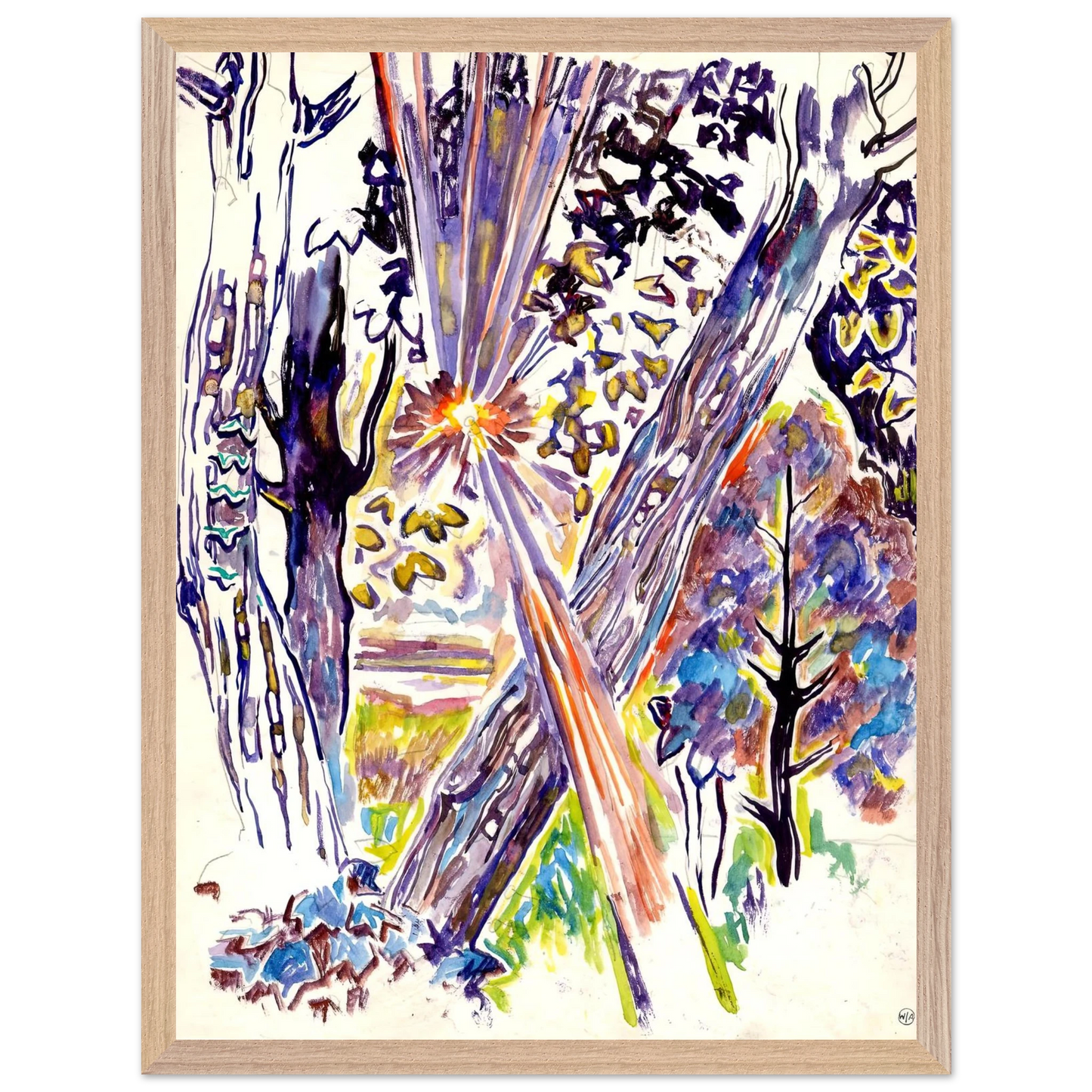 Walter Inglis Anderson - Walter Anderson Wall art - 20x25 cm / 8x10 inches - Premium Wooden Framed Poster With Fine Art Paper-canvas - Wood frame