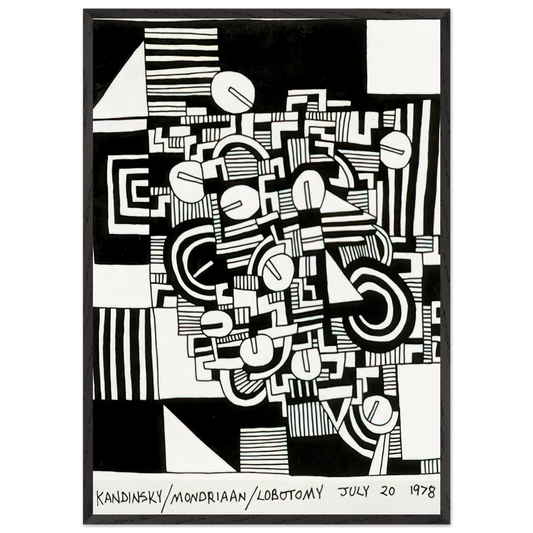 UNTITLED 1978 N3 - Keith Haring 70x100 cm / 28x40 inches Framed Art Print – Black Wooden Frame