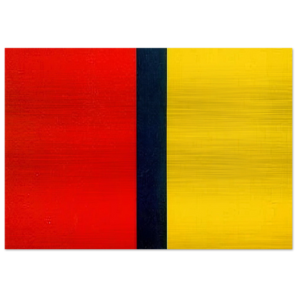 Who's Afraid of Red, Yellow, and Blue IV - Barnett Newman Brushed Aluminum Print - 70x100 cm / 28x40 inches | Barnett Newman Aluminum Print | Barnett Newman Prints