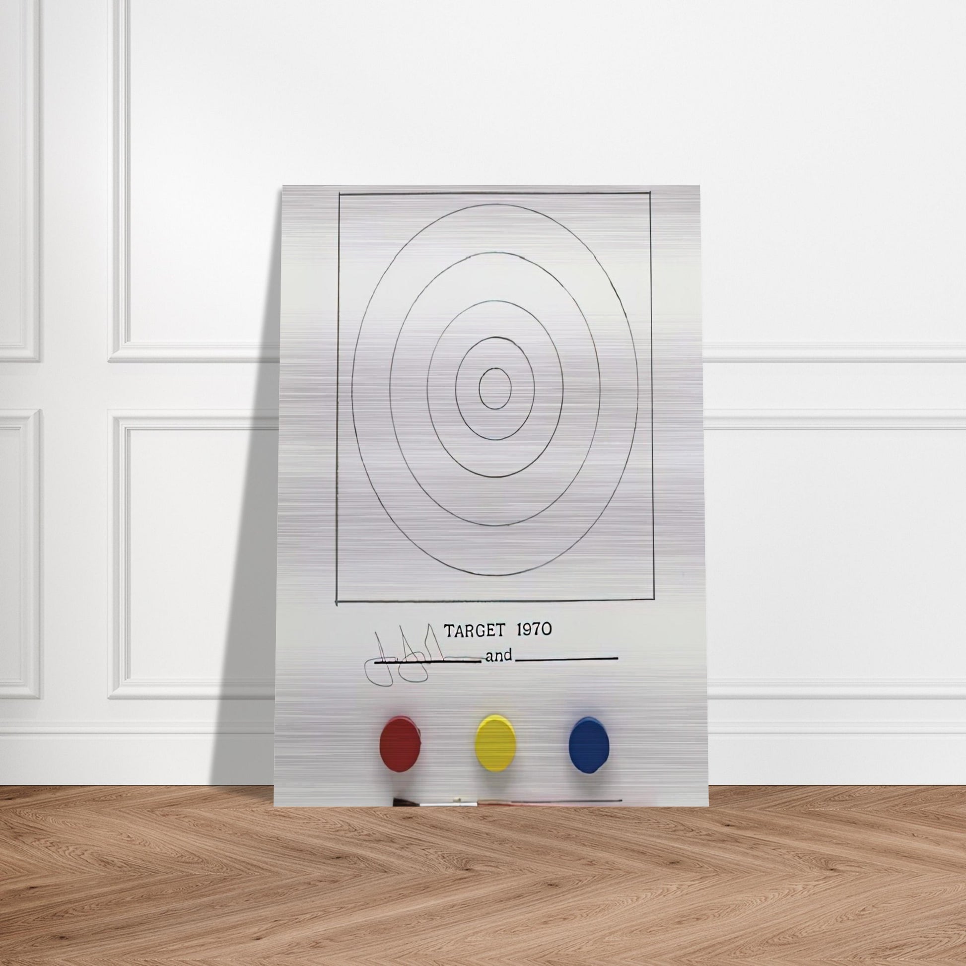 TARGET ULAE 89 - Jasper Johns Brushed Aluminum Print - 70x100 cm / 28x40 inches | Jasper Johns Aluminum Print | Jasper Johns Prints