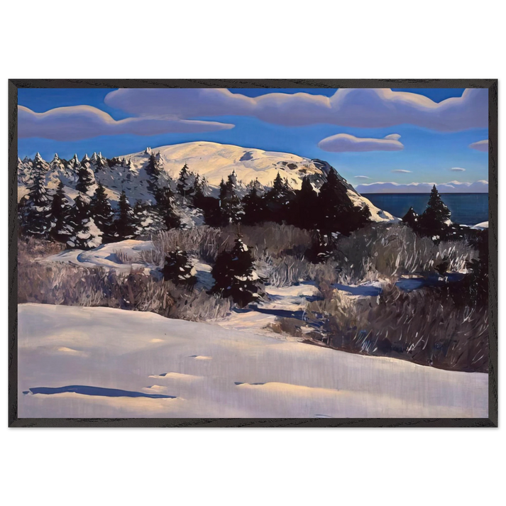 Maine Headland Winter - Rockwell Kent 70x100 cm / 28x40 inches Framed Art Print – Black Wooden Frame