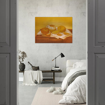 ORANGES - Fernando Botero Brushed Aluminum Print - 70x100 cm / 28x40 inches | Fernando Botero Aluminum Print | Fernando Botero Prints