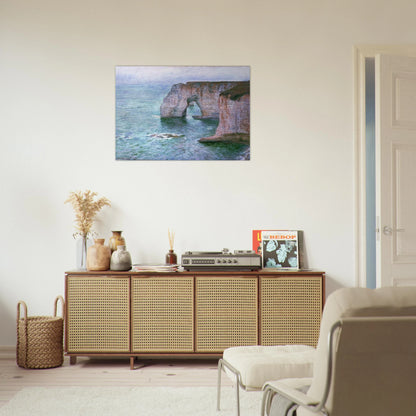 The Manneport Seen from the East - claude monet Brushed Aluminum Print - 70x100 cm / 28x40 inches | claude monet Aluminum Print | claude monet Prints