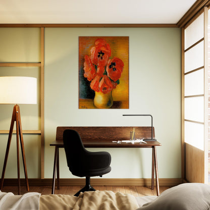 BOUQUET OF PEONIES - Moise Kisling Brushed Aluminum Print - 70x100 cm / 28x40 inches | Moise Kisling Aluminum Print | Moise Kisling Prints