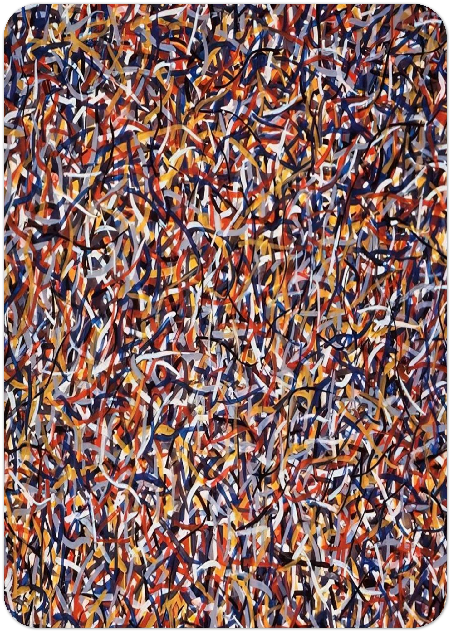 Not Straight Brushstrokes in All Directions By Sol LeWitt Pack of 10 Post Cards | Sol LeWitt Post Cards | A6 (10.5 x 14.8 cm) - 4.1 x 5.8 inches