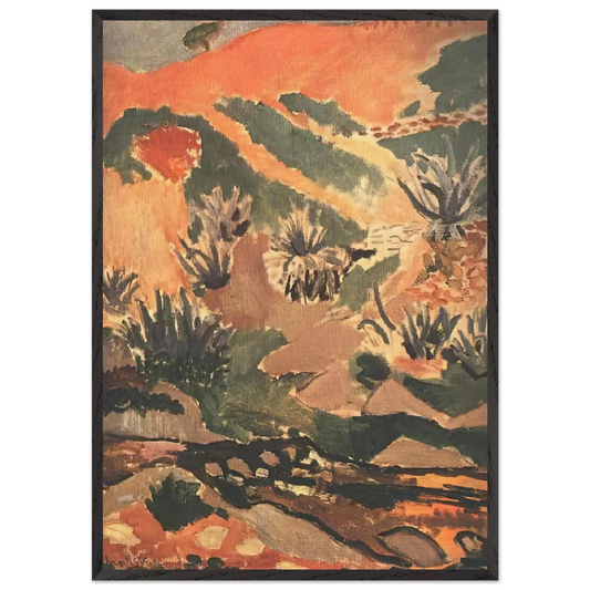 LANDSCAPE WITH BROOK BROOK WITH ALOES 1907 - Henri Matisse 70x100 cm / 28x40 inches Framed Art Print – Black Wooden Frame
