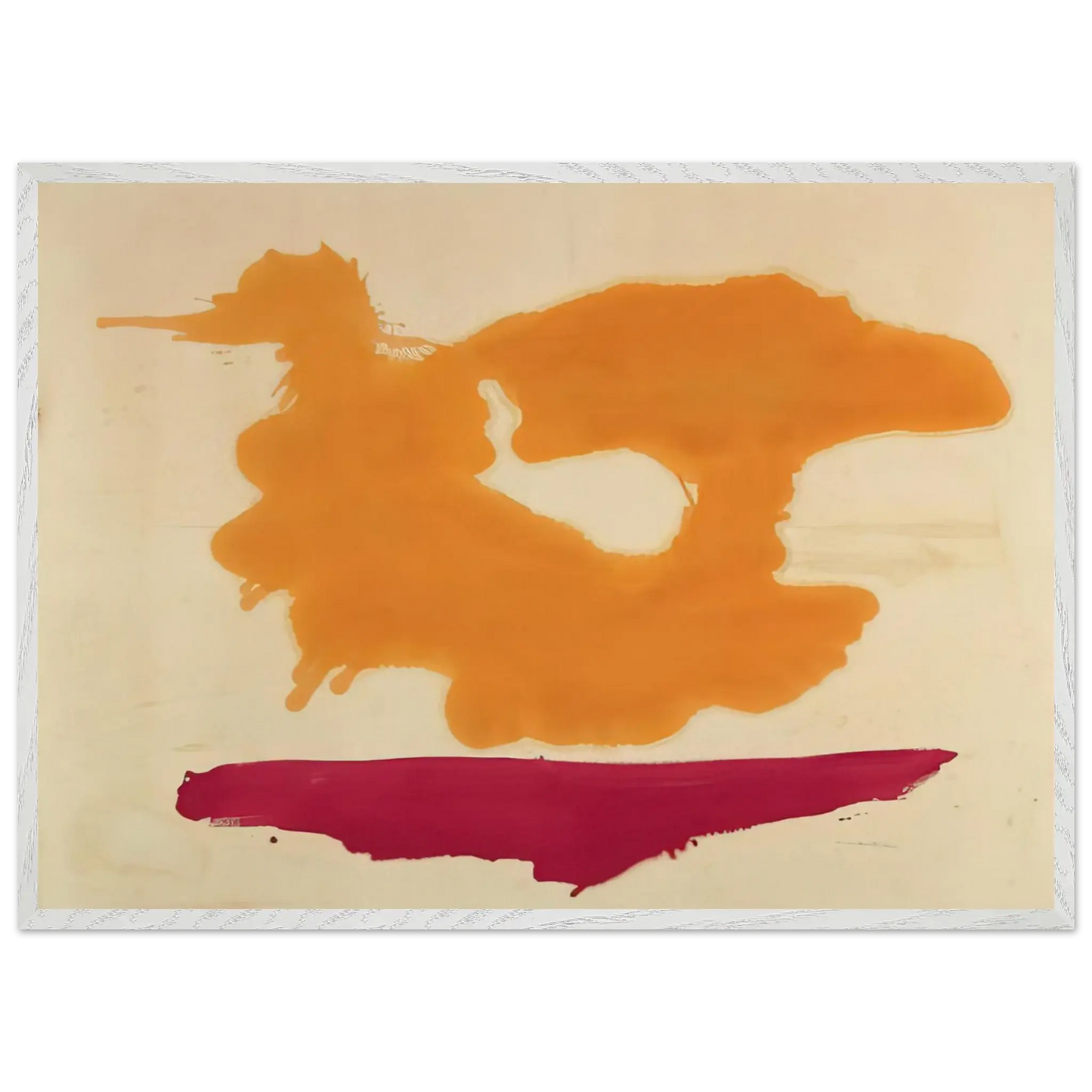 Helen Frankenthaler - Only Orange - 1963 Wall art - 60x80 cm / 24x32 Inches - Fine Art Poster - -