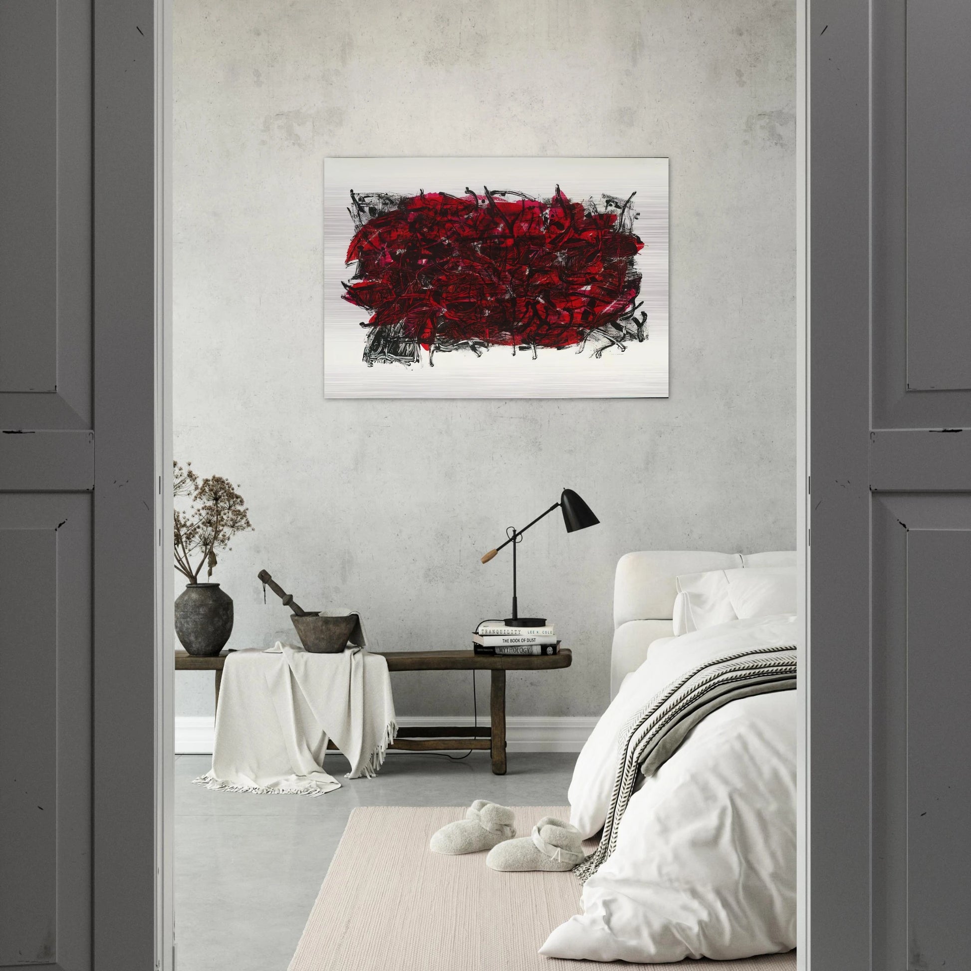 Leaves III 1967 - Jean-Paul Riopelle Brushed Aluminum Print - 70x100 cm / 28x40 inches | Jean-Paul Riopelle Aluminum Print | Jean-Paul Riopelle Prints