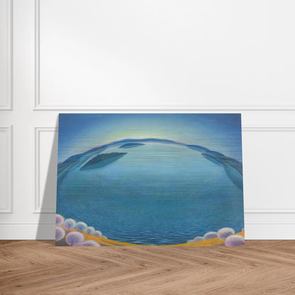 Lago-alba - 1942 - Gerardo Dottori Brushed Aluminum Print - 70x100 cm / 28x40 inches | Gerardo Dottori Aluminum Print | Gerardo Dottori Prints
