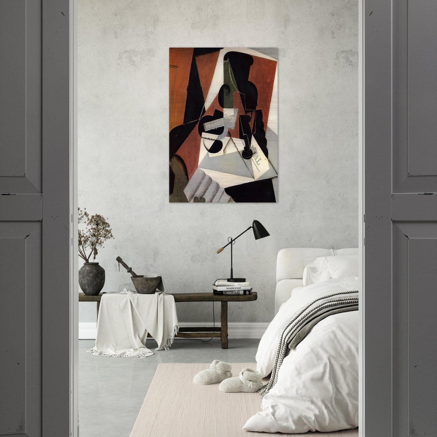 STRAWBERRY JAM 1917 - Juan Gris Brushed Aluminum Print - 70x100 cm / 28x40 inches | Juan Gris Aluminum Print | Juan Gris Prints