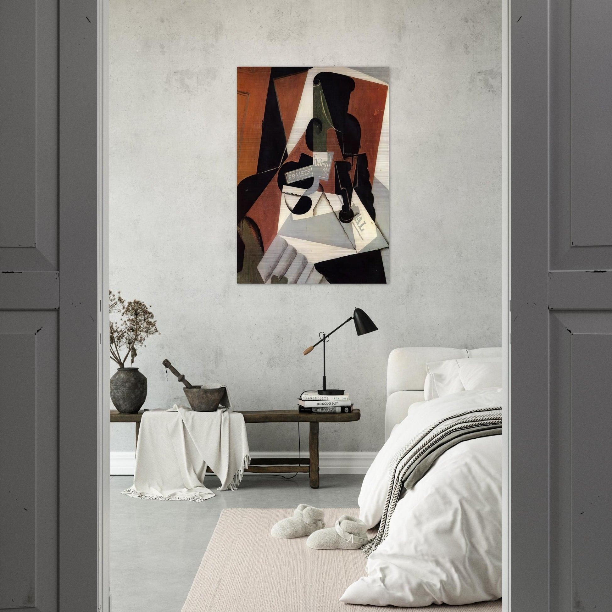 STRAWBERRY JAM 1917 - Juan Gris Brushed Aluminum Print - 70x100 cm / 28x40 inches | Juan Gris Aluminum Print | Juan Gris Prints