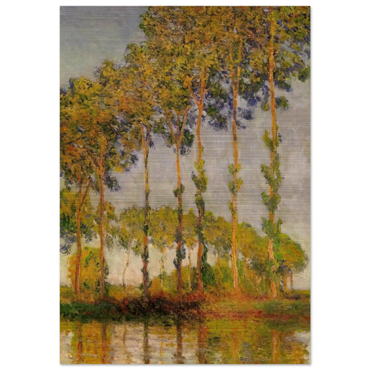 Poplars, Row in Autumn - claude monet Brushed Aluminum Print - 70x100 cm / 28x40 inches | claude monet Aluminum Print | claude monet Prints
