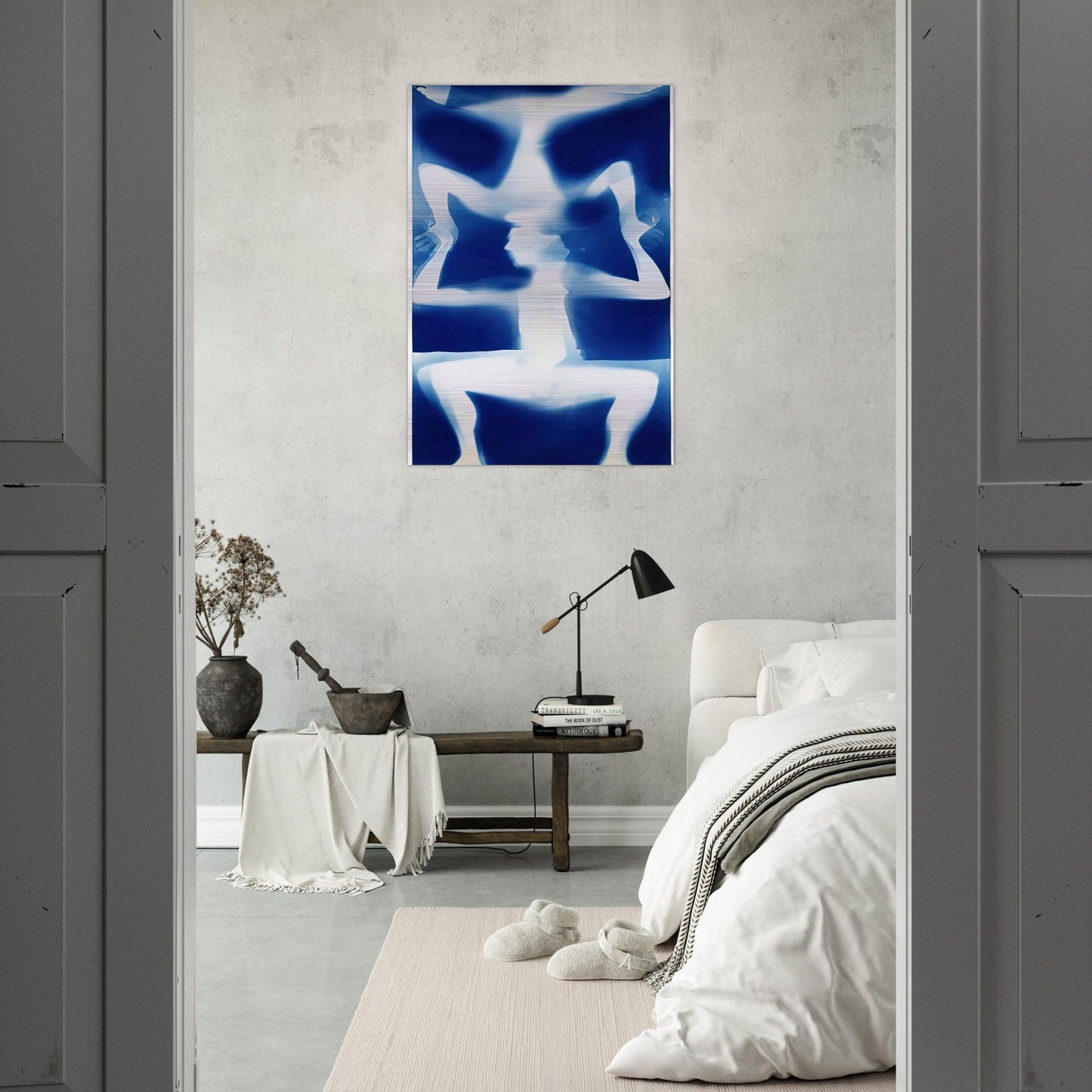 UNTITLED DOUBLE RAUSCHENBERG 1950 - Robert Rauschenberg Brushed Aluminum Print - 70x100 cm / 28x40 inches | Robert Rauschenberg Aluminum Print | Robert Rauschenberg Prints