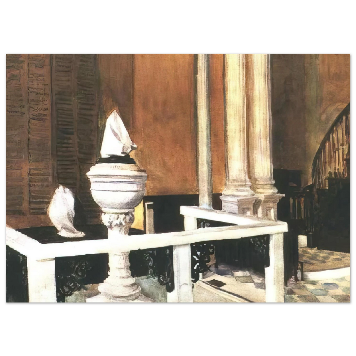 Edward Hopper - Baptistry of St. John s Fine Art Poster