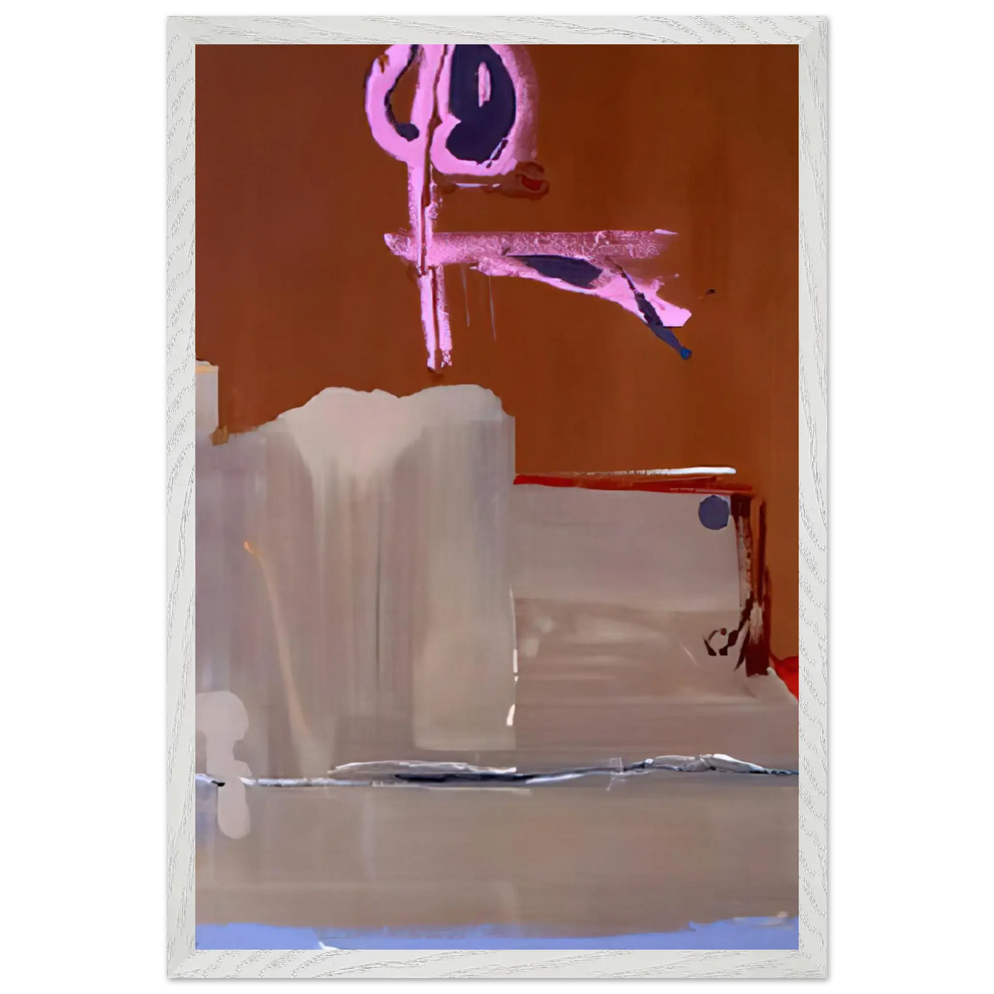 Helen Frankenthaler - Captain s Watch - 1986 Wall art - A1 (59.4 x 84.1  cm) - Premium Wooden Framed Poster With Fine Art Paper - White frame