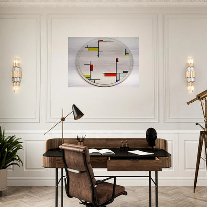 Relational Painting, Tondo #1 - 1944 - Fritz Glarner Brushed Aluminum Print - 70x100 cm / 28x40 inches | Fritz Glarner Aluminum Print | Fritz Glarner Prints