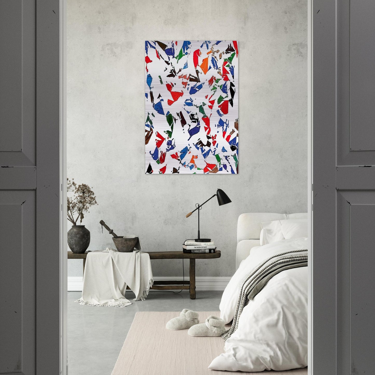 Blancs - 1973 - Simon Hantai Brushed Aluminum Print - 70x100 cm / 28x40 inches | Simon Hantai Aluminum Print | Simon Hantai Prints