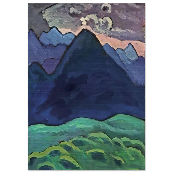 BLAUER KEGELBERG 1930 - Gabriele Munter Brushed Aluminum Print - 70x100 cm / 28x40 inches | Gabriele Munter Aluminum Print | Gabriele Munter Prints