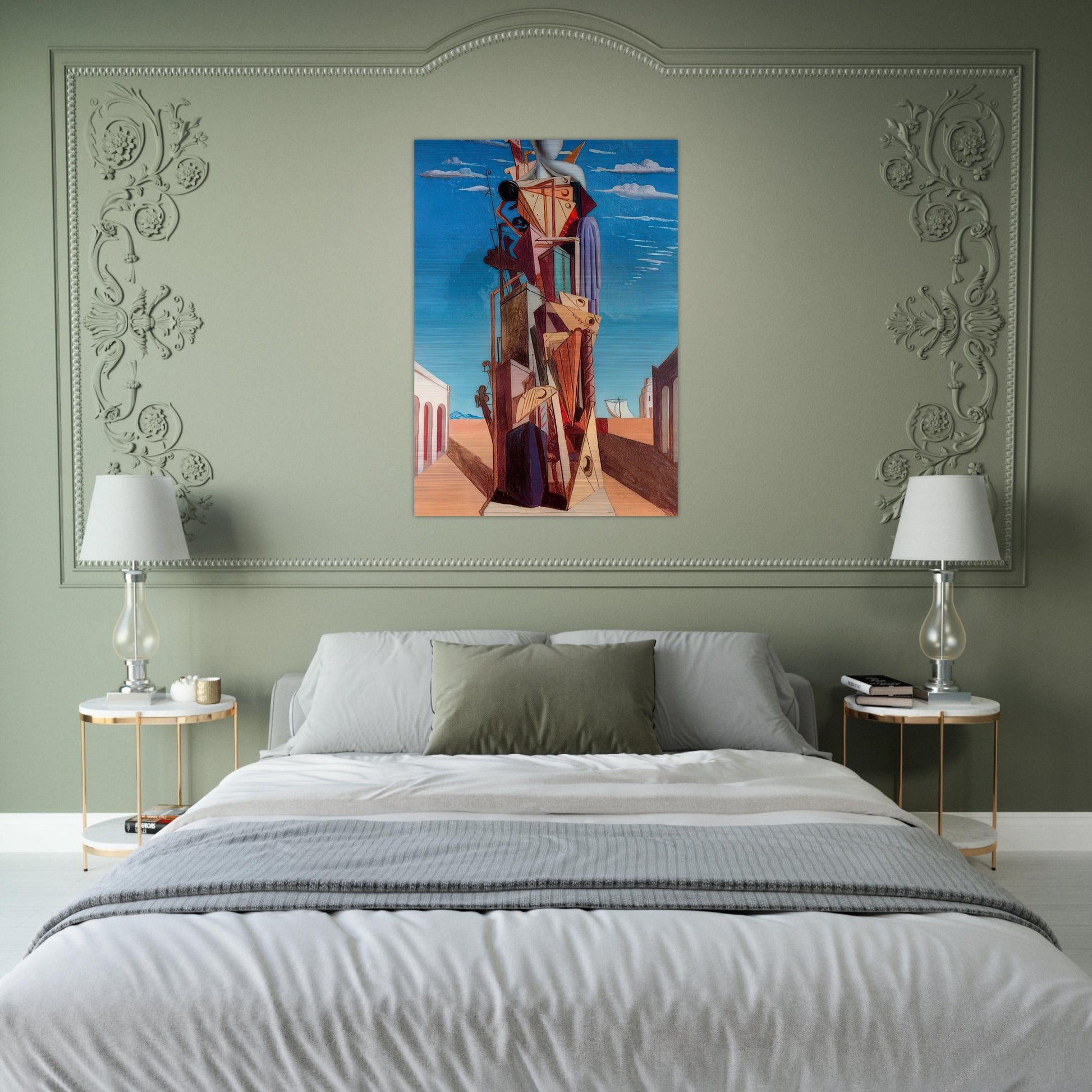 THE GREAT MACHINE 1925 - Giorgio de Chirico Brushed Aluminum Print - 70x100 cm / 28x40 inches | Giorgio de Chirico Aluminum Print | Giorgio de Chirico Prints