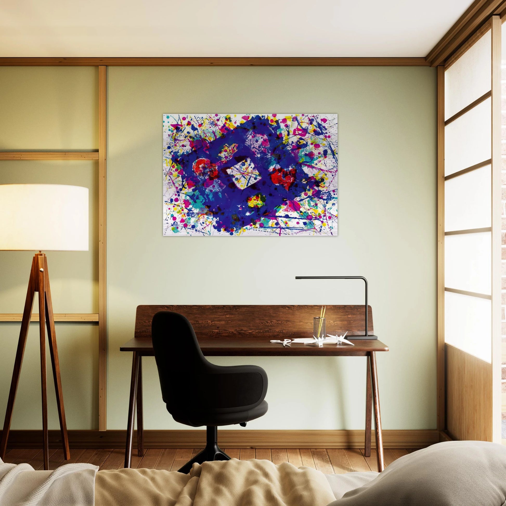 Untitled  SF 259  - Sam Francis Brushed Aluminum Print - 70x100 cm / 28x40 inches | Sam Francis Aluminum Print | Sam Francis Prints