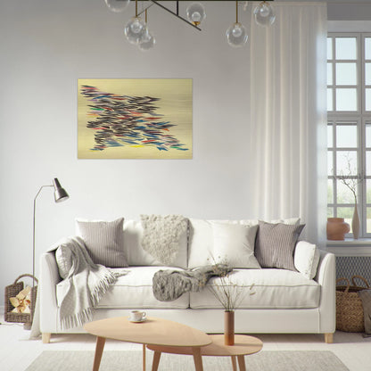 Colors with Yellow - Post-Painterly Abstraction - Robert Goodnough Brushed Aluminum Print - 70x100 cm / 28x40 inches | Robert Goodnough Aluminum Print | Robert Goodnough Prints