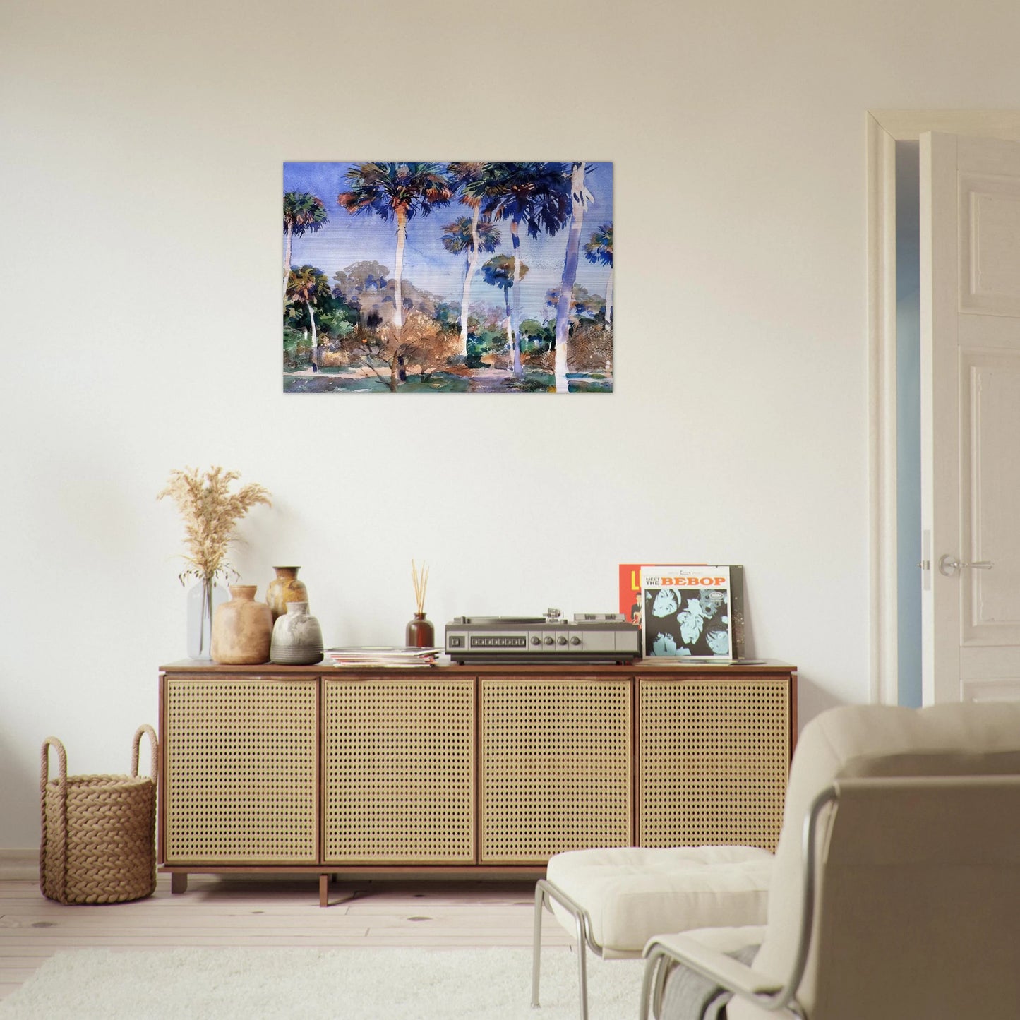 Palms - John Singer Sargent Brushed Aluminum Print - 70x100 cm / 28x40 inches | John Singer Sargent Aluminum Print | John Singer Sargent Prints