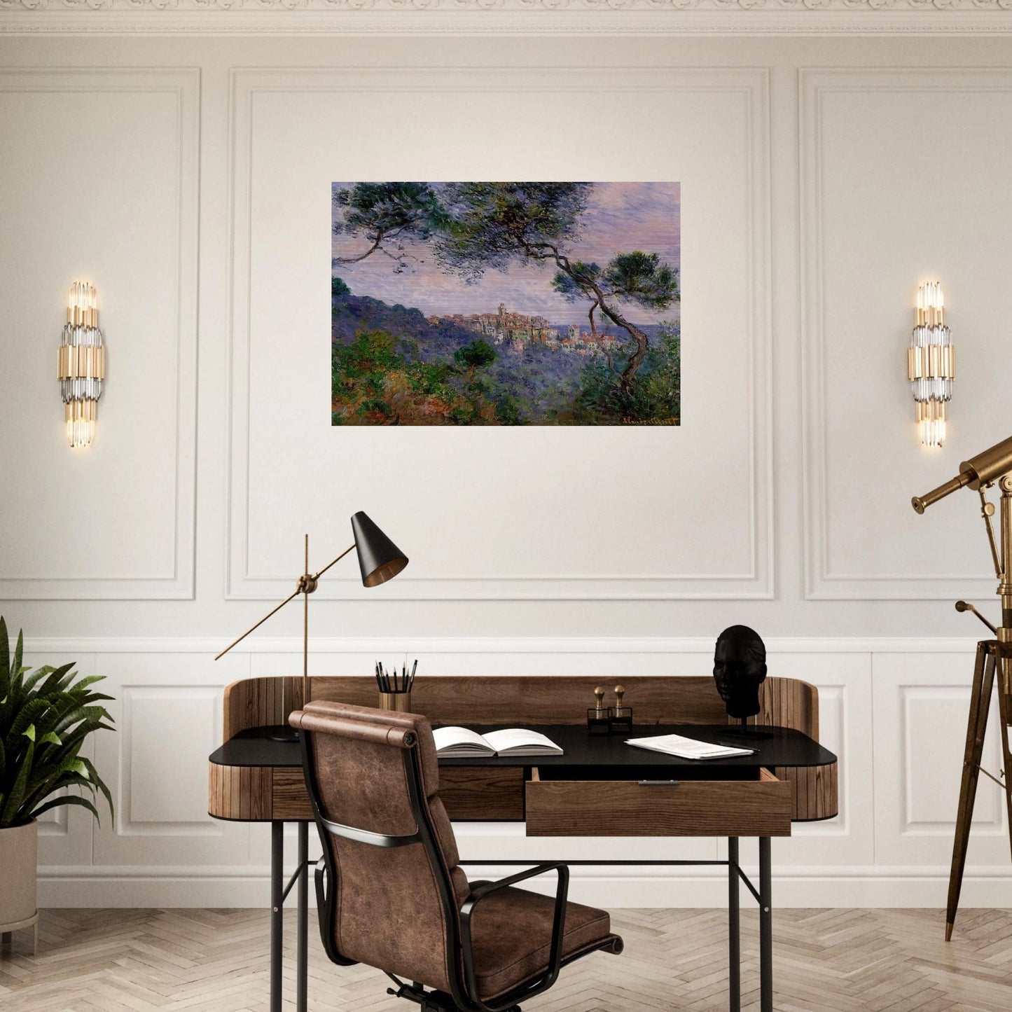 Bordighera, Italy - claude monet Brushed Aluminum Print - 70x100 cm / 28x40 inches | claude monet Aluminum Print | claude monet Prints