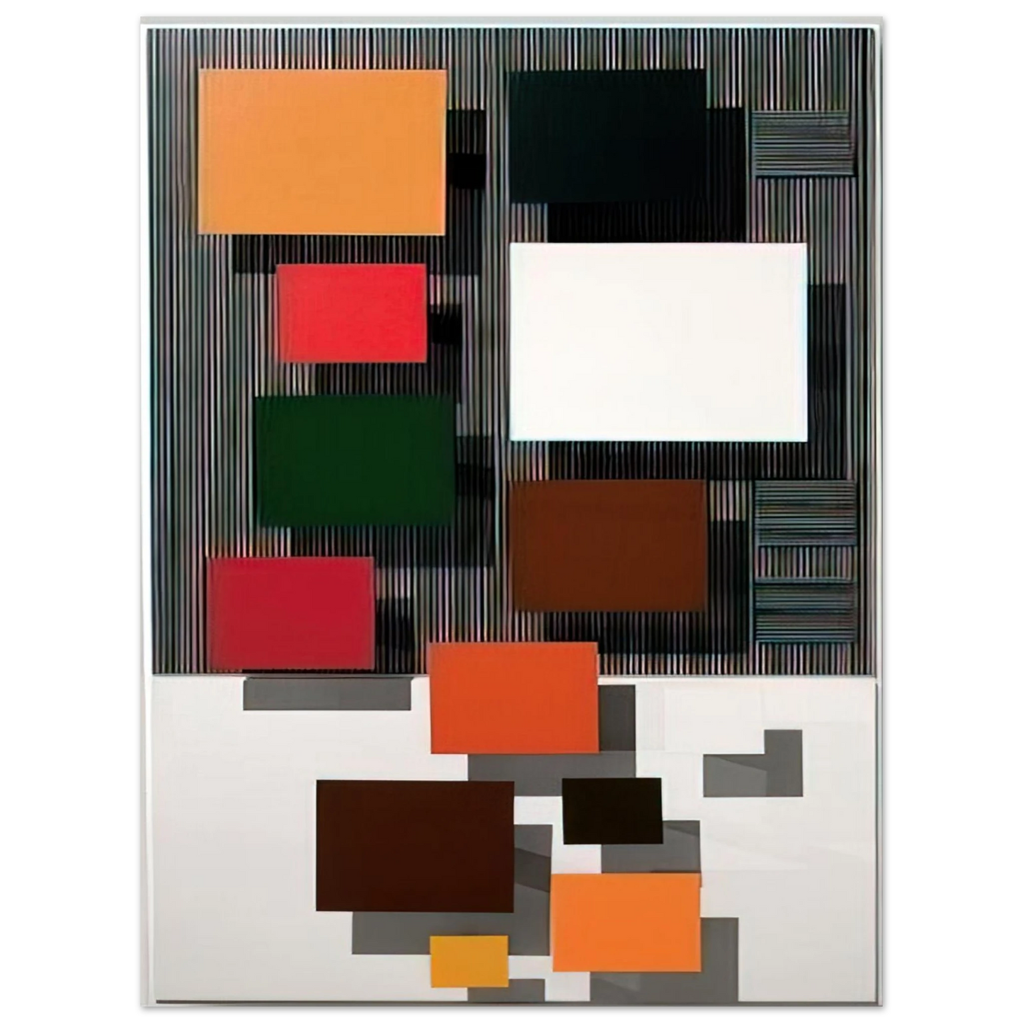 Jesus Rafael Soto - VIBRATION SUPERIEURE 1998  75x100 cm / 30x40inches Fine Art Poster